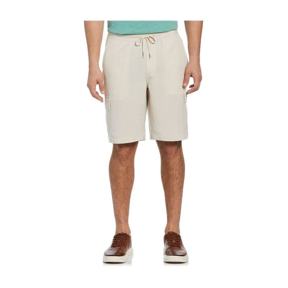 CubAvera Mens Linen Blend Pull-on Casual Cargo Shorts, NWT